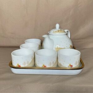 Vintage Japanese Tea Set With Serving Platter